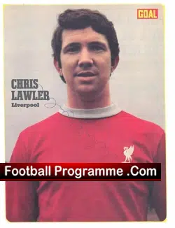 Liverpool Chris Lawler Signed Picture 1971