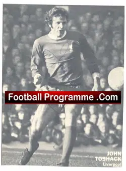 Liverpool John Toshack Signed Picture 1971