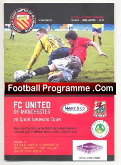FC United Of Manchester v Great Harwood Town 2006 – 1st Season