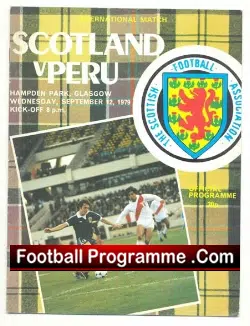 Scotland v Peru 1979 - Glasgow