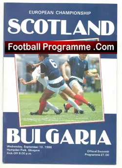 Scotland v Bulgaria 1986