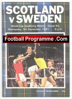 Scotland v Sweden 1981