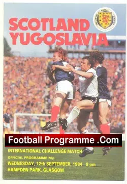 Scotland v Yugoslavia 1984