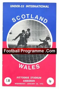 Scotland v Wales 1972 - Under 23 at Aberdeen