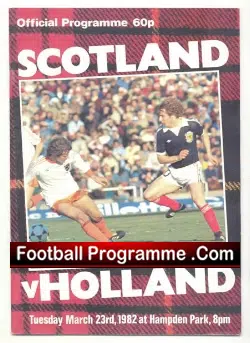 Scotland v Holland 1982