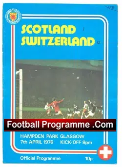 Scotland v Switzerland 1976