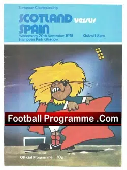 Scotland v Spain 1974 - Hampden Park