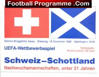 Switzerland v Scotland 1982 – Swiss