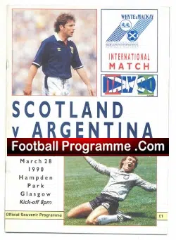 Scotland v Argentina 1990 - Glasgow