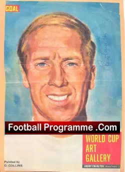 Manchester United Bobby Charlton Autograph Signed Man Utd