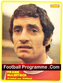 Arsenal Frank Mclintock Signed Picture 1972