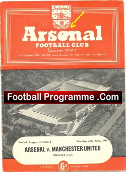 Arsenal v Manchester United 1955