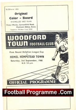 Woodford v Hemel Hempstead Town 1960