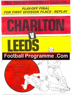 Charlton Athletic v Leeds United 1987 - Play Off Final Replay