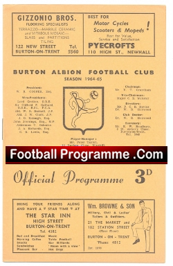 Burton Albion v Crawley Town 1965