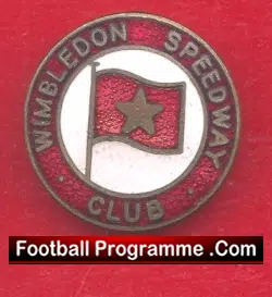 Wimbledon Speedway Badge - old