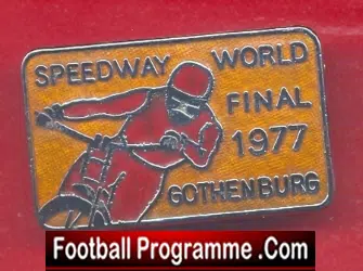 World Speedway Final 1977 Badge Gothenburg