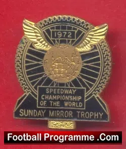 World Speedway Final 1972 Speedway Badge