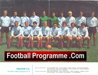 Fulham Team Squad 1970/71 Multi Autographed