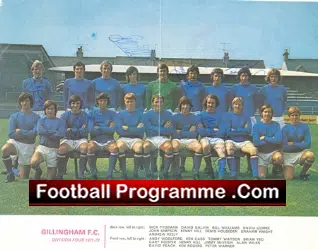 Gillingham Team Squad 1970/71 - Multi Autographed