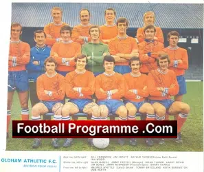 Oldham Athletic Team Squad 1970/71 - Multi Autographed