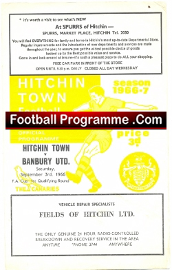 Hitchin Town v Banbury United 1966