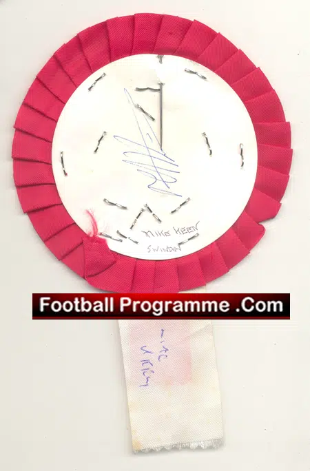 Swindon Speedway Mike Keen Rosette – Signed 1970s