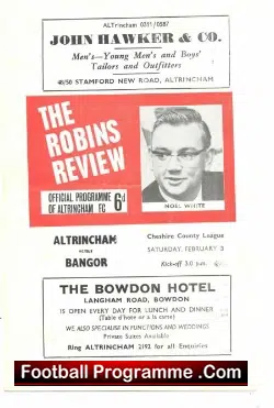 Altrincham v Bangor 1967