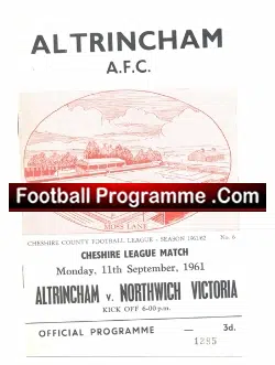 Altrincham v Northwich Victoria 1961