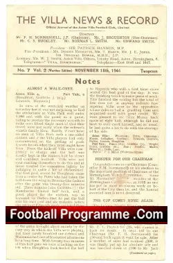 Aston Villa v Coventry City 1944