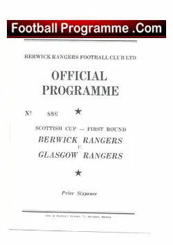 Berwick Rangers v Glasgow Rangers 1960