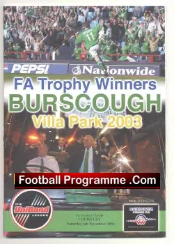 Burscough v Guiseley 2004 - football programme