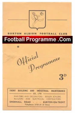 Burton Albion v Dartford 1962
