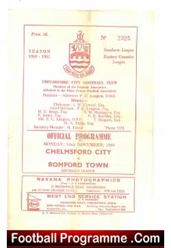 Chelmsford City v Romford 1960