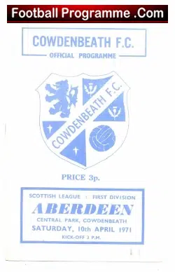 Cowdenbeath v Aberdeen 1971