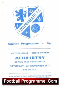 Cowdenbeath v Dumbarton 1971