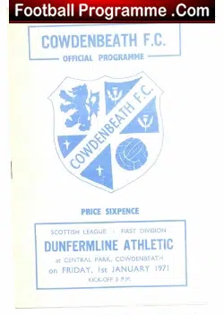Cowdenbeath v Dunfermline Athletic 1971