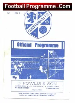 Cowdenbeath v Stranraer 1977