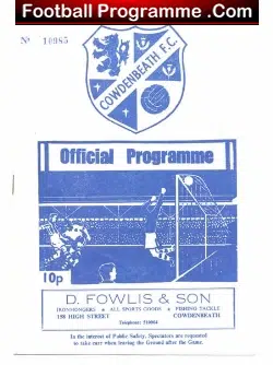 Cowdenbeath v Stranraer 1978