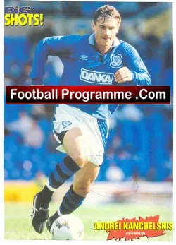 Everton Andrei Kanchelskis + Julian Joachim Signed Picture 1996