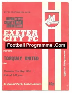 Exeter City v Torquay United 1974