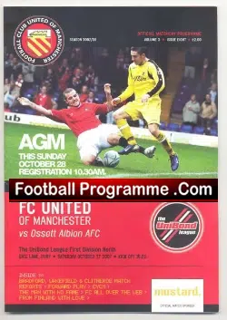 FC United Of Manchester v Ossett Albion 2007 - football programme