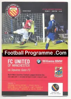 FC United Of Manchester v Squires Gate 2006 - football programme