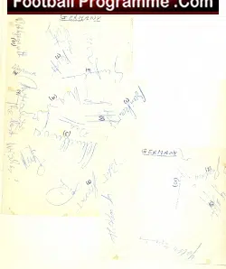 Germany School Boy Football Team 1950’s Signed Sheet