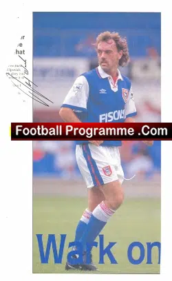 Ipswich Town John Wark Signed Picture 1995 - football memorabilia