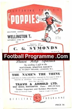 Kettering Town v Wellington Town 1959
