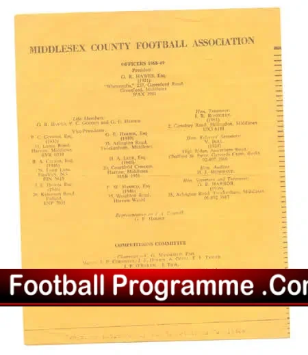 Kingsbury v Southall 1969 – Middlesex Cup Final