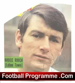 Luton Town Bruce Rioch Signed Picture 1968 - football memorabilia