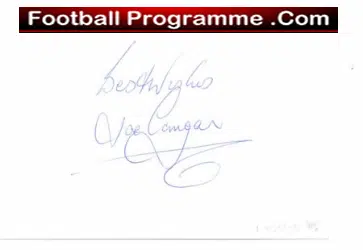 Manchester City Joe Corrigan Autographed Card - football programme