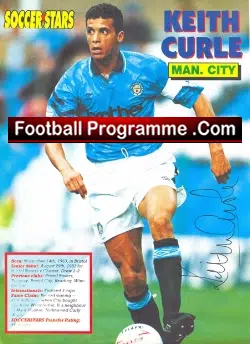 Manchester City Keith Curle Signed Picture 1991 - football memorabilia